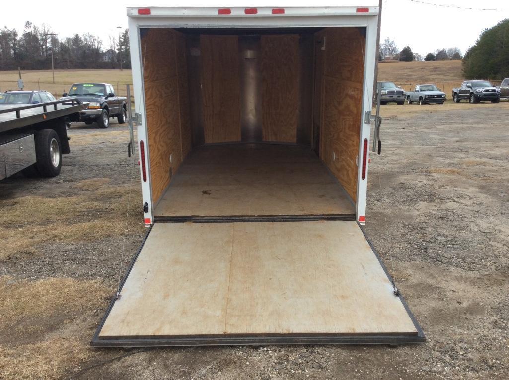 2017 CARGO CRAFT 80" X 13'6" ENCLOSED TRAILER (VIN-4D6EB1418HA038759, RAMP DOOR, SINGLE AXLE)