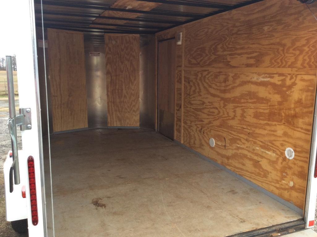 2017 CARGO CRAFT 80" X 13'6" ENCLOSED TRAILER (VIN-4D6EB1418HA038759, RAMP DOOR, SINGLE AXLE)