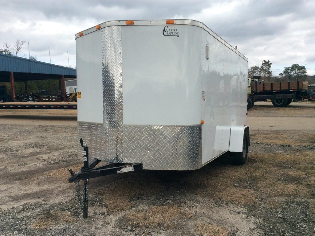 2017 CARGO CRAFT 80" X 13'6" ENCLOSED TRAILER (VIN-4D6EB1418HA038759, RAMP DOOR, SINGLE AXLE)