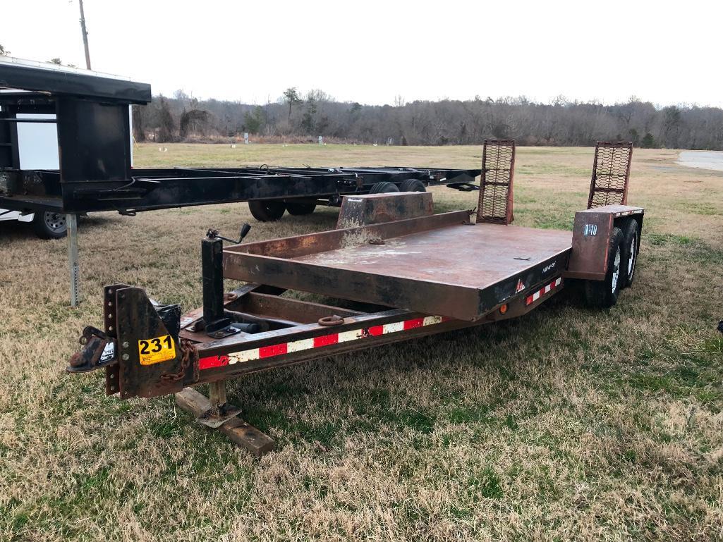 TOWMASTER HD SKID STEER TRAILER-NO TITLE (16FT, T/A, 6 LUG)