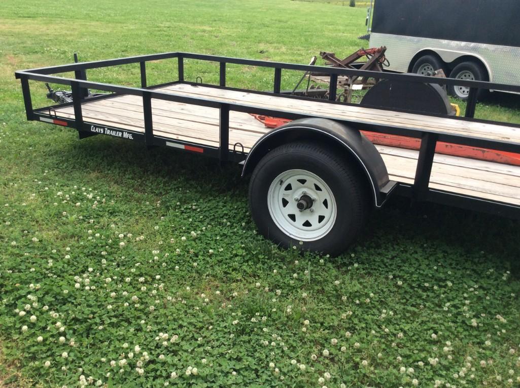 2017 Clay's Single Axle 14ft X Utility Trailer VIN: 55JBU1411HT001268 R1