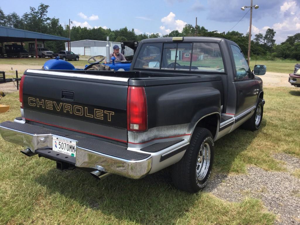 1991 CHEV SILVERADO 1500 PKP TRUCK (AT, V8, MILES READ-224236 EXEMPT, 2WD, STEP SIDE BED,