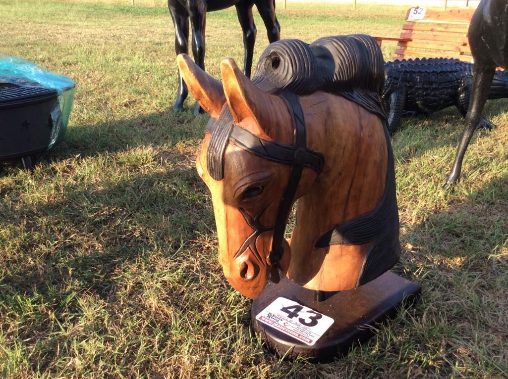 TEAKWOOD HORSE HEAD (NEW)