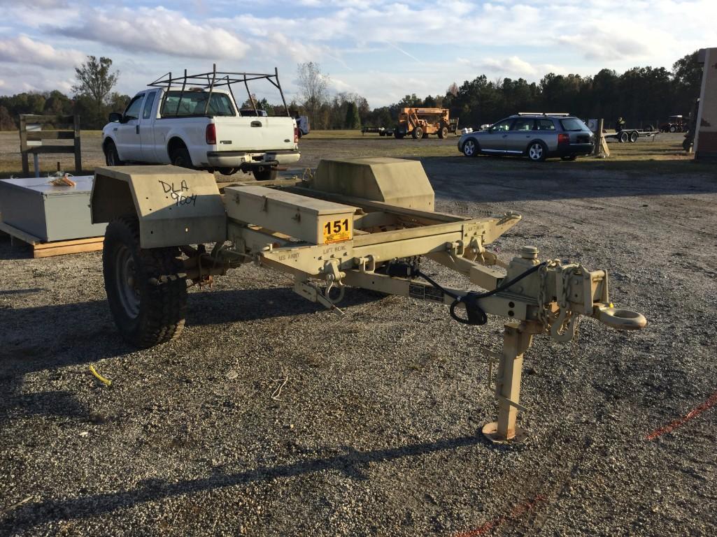 SINGLE AXLE 1 TON MILITARY CHASSIS TRAILER