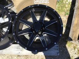 (4) 10"X20" RIMS (3 BLACK/1 CHROME)