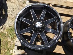 (2) 10"X20" 6 LUG BLACK RIMS