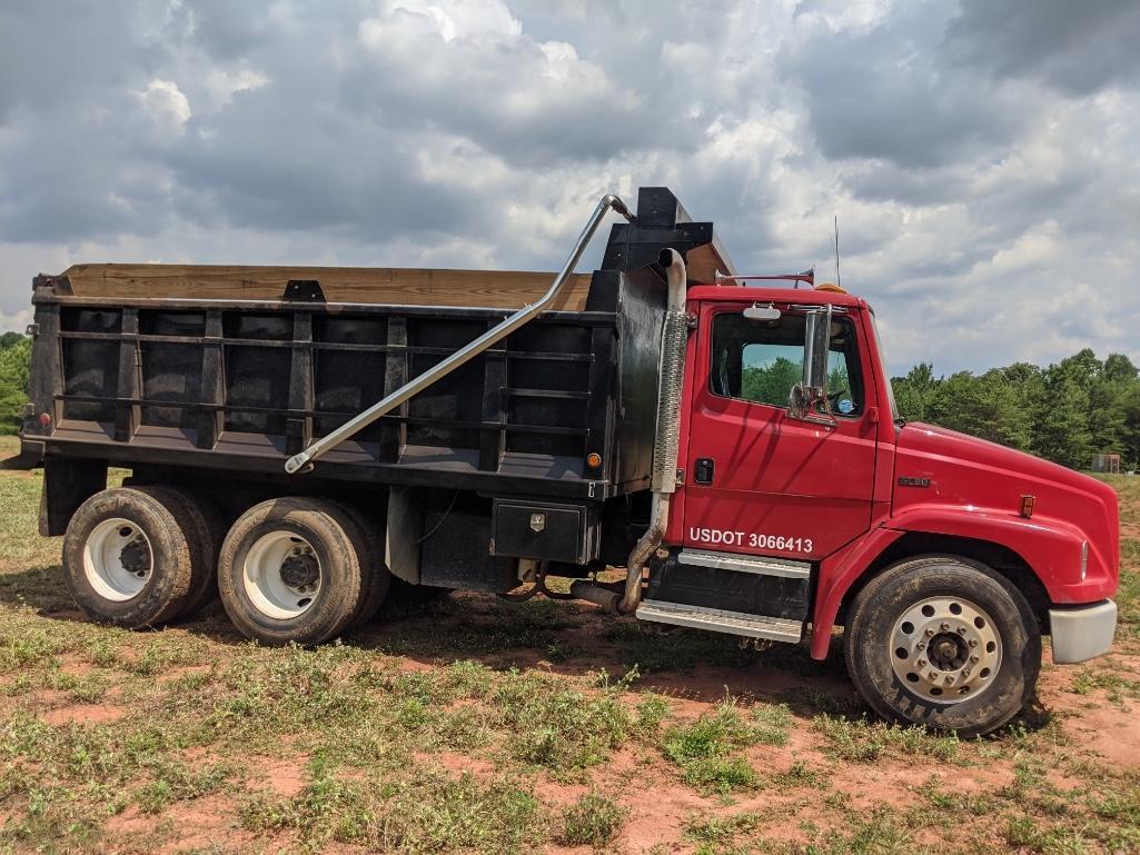 1999 FREIGHTLINER FL80 DUMP TRUCK TO BE SOLD OFF-SITE LOCATED IN NEWTON, NC (EATON FULLER 8LL