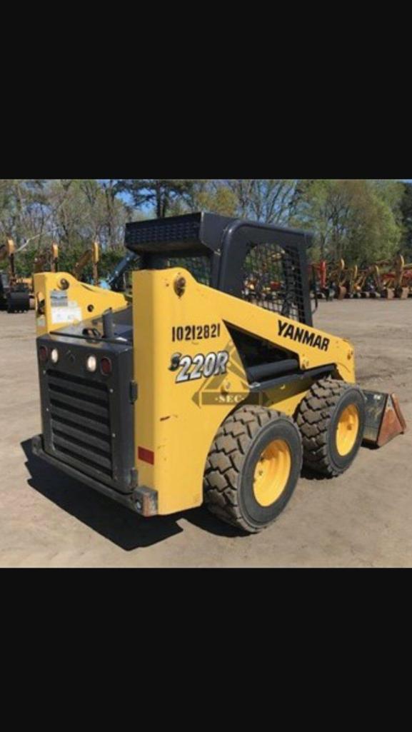 2017 YANMAR S220R-1 SKID STEER**SELLING OFF-SITE** (ONLY 281 HOURS, ENCLOSED CAB, AC, FOAM FILLED