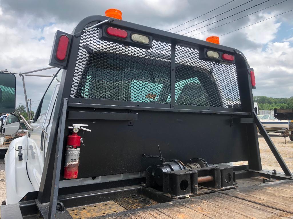 2011 FORD F750 ROLLBACK (7SPD, CUMMINS DIESEL, AIR BRAKES, 8.5' X 22' WOOD DECK BED, MILES