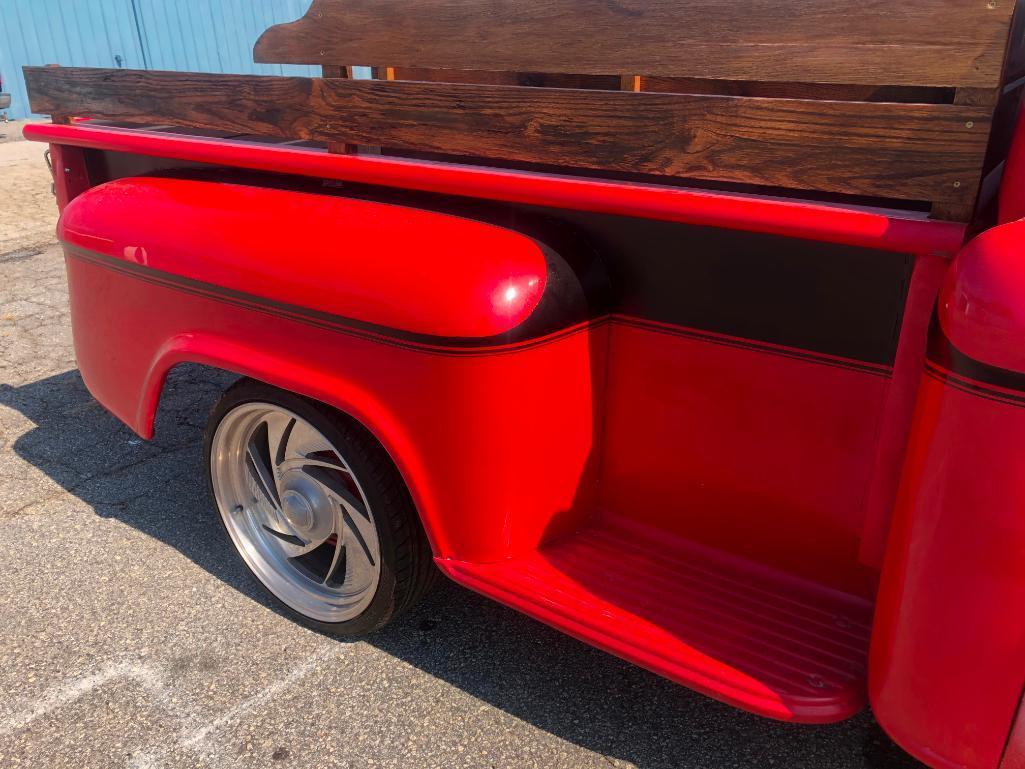 1956 CHEVROLET PKP TRUCK W/HAND PAINTED MURALS ON DOORS & HOOD "LONESOME DOVE" (RESTORED BUILT ON