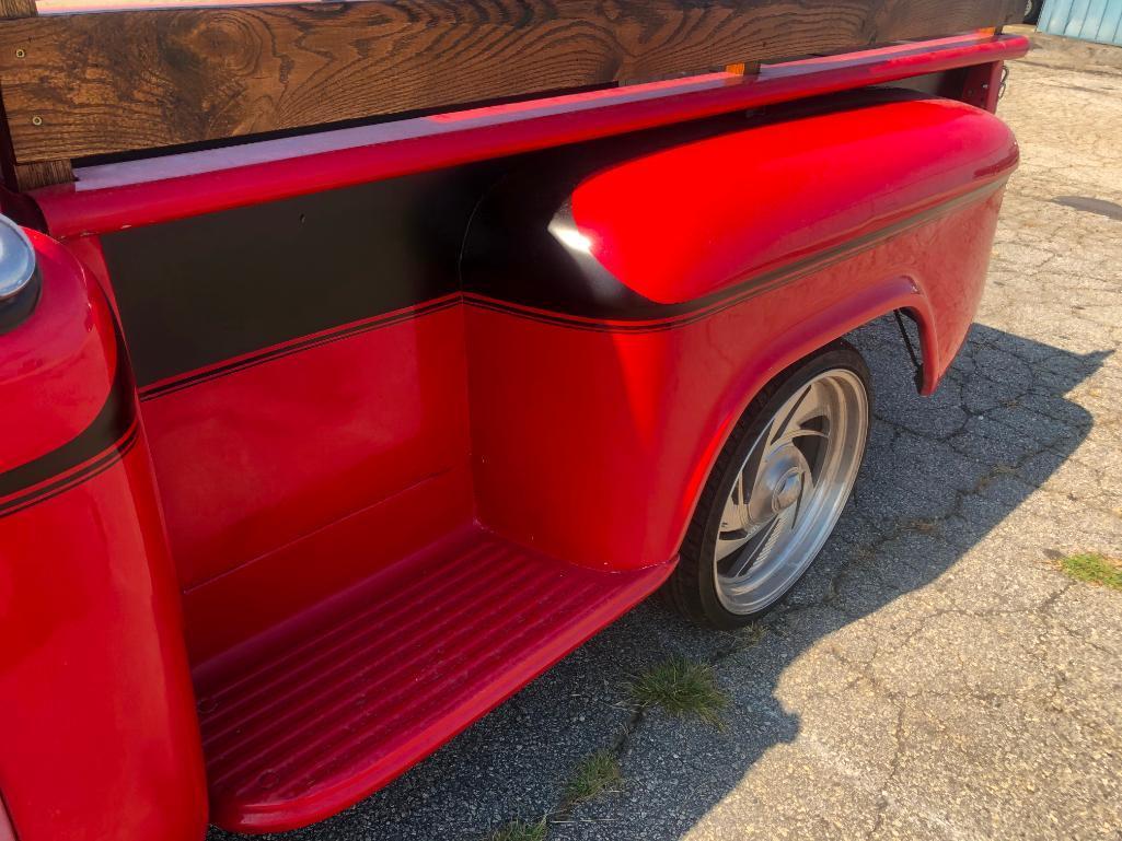 1956 CHEVROLET PKP TRUCK W/HAND PAINTED MURALS ON DOORS & HOOD "LONESOME DOVE" (RESTORED BUILT ON