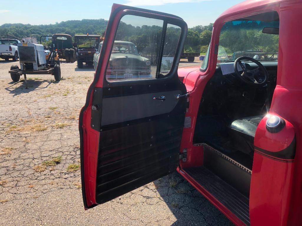 1956 CHEVROLET PKP TRUCK W/HAND PAINTED MURALS ON DOORS & HOOD "LONESOME DOVE" (RESTORED BUILT ON