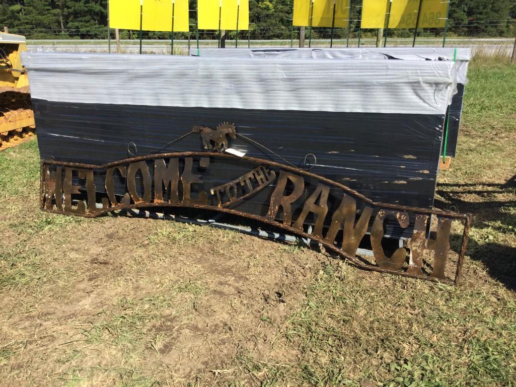 10FT WELCOME TO THE RANCH SIGN (METAL)