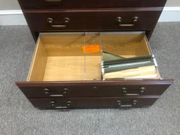 4 DRAWER CHEST (35"WX22"DX30"H, MAHOGANY FINISH