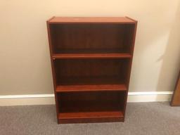 3 PIECE U SHAPED DECK W/MATCHING 3 SHELF BOOKCASE,