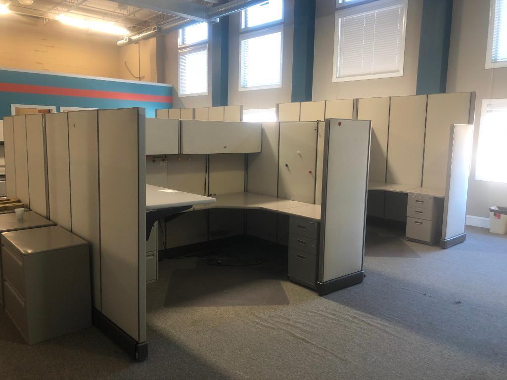 (4) ASSEMBLED CUBICLES