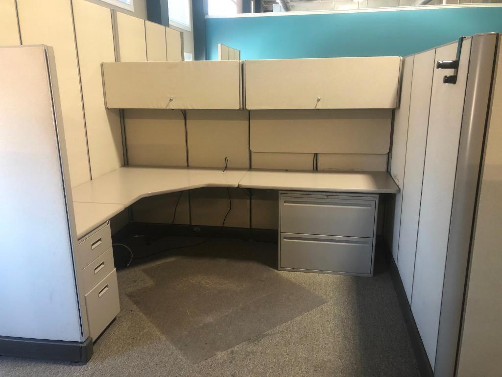 (4) ASSEMBLED CUBICLES