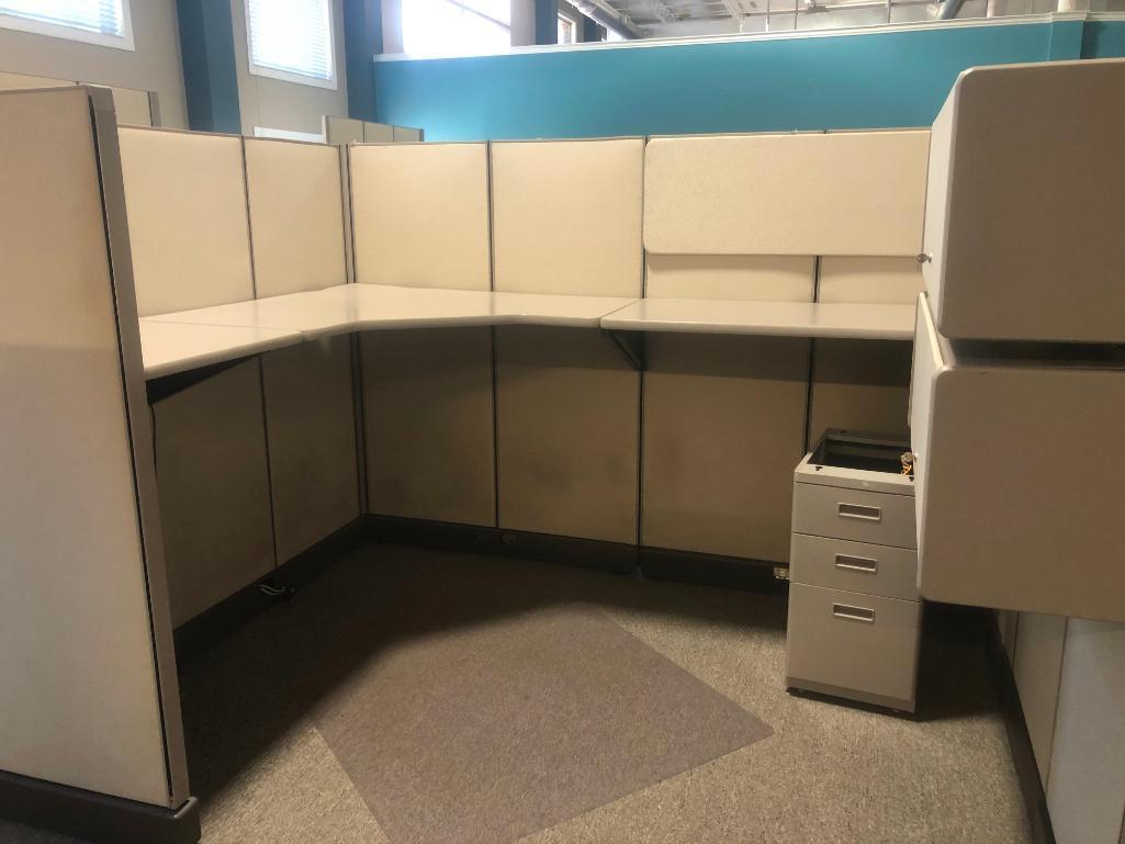 (4) ASSEMBLED CUBICLES