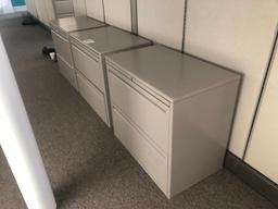 (3) HORIZONTAL FILING CABINETS 2 DRAWER