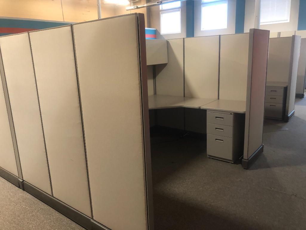 (4) ASSEMBLED CUBICLES