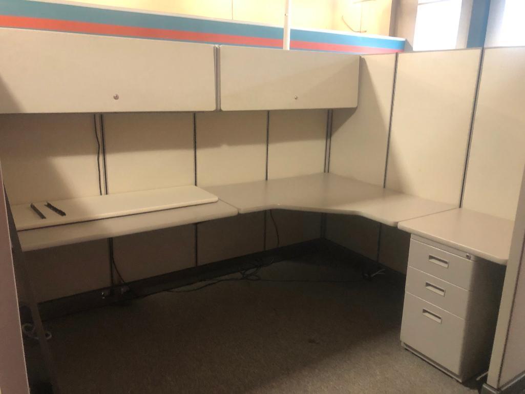 (4) ASSEMBLED CUBICLES