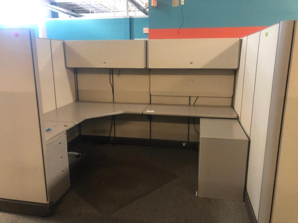 (4) ASSEMBLED CUBICLES