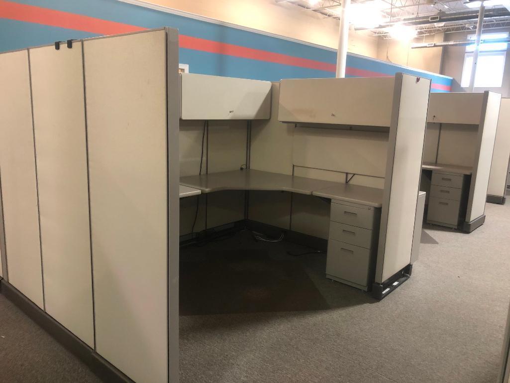 (4) ASSEMBLED CUBICLES