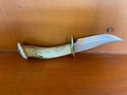 HANDMADE BONE HANDLE HUNTING KNIFE