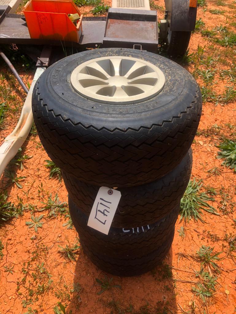 (4) GOLF CART TIRES & RIMS 18-8.5/8