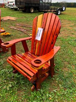 RED CEDAR ADIRONDACK GLIDER