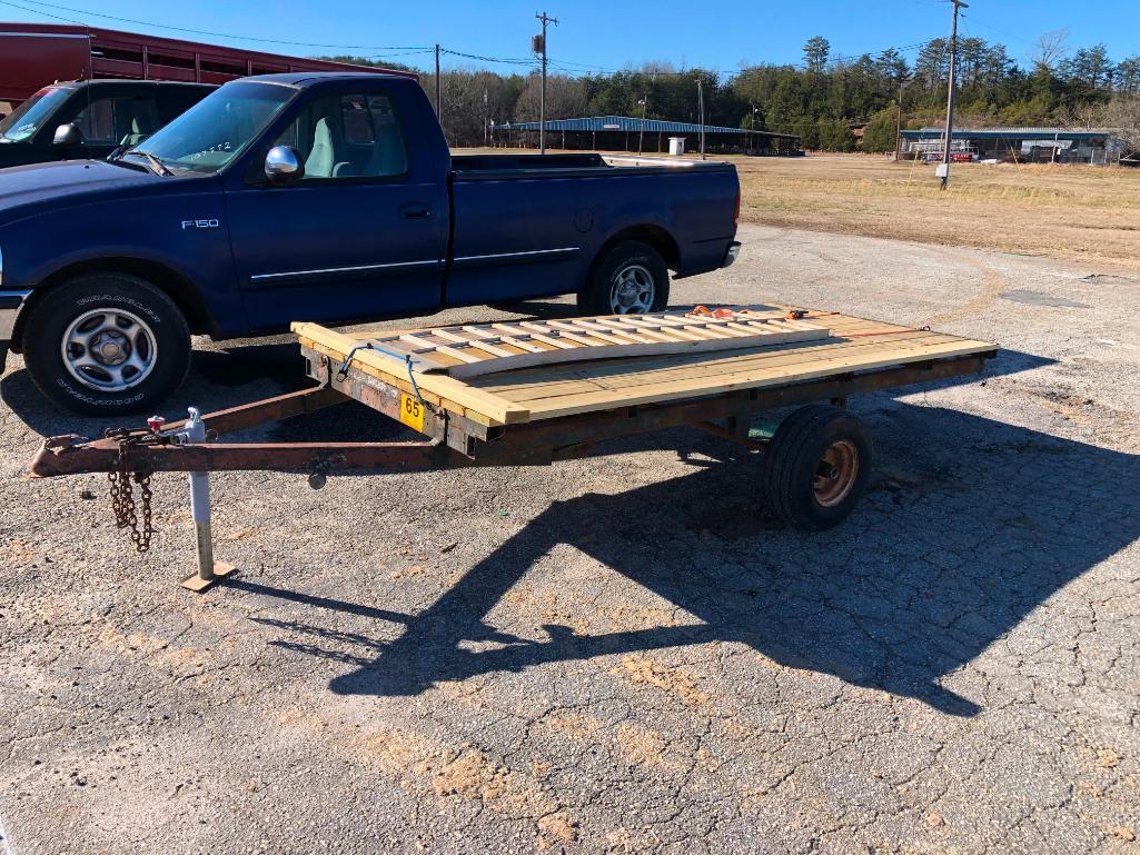 57"X10' WOODEN FLOOR SINGLE AXLE TILT TRAILER