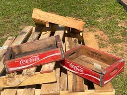 (2) WOODEN COCA COLA CRATES