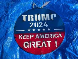 METAL TRUMP 2024 KEEP AMERICA GREAT SIGN