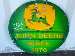 JOHN DEERE SINCE 1876 METAL SIGN