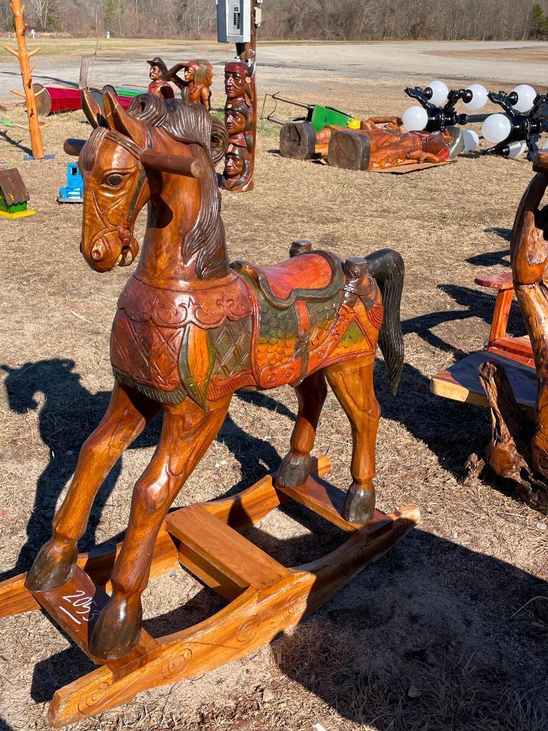 WOODEN ROCKING HORSE