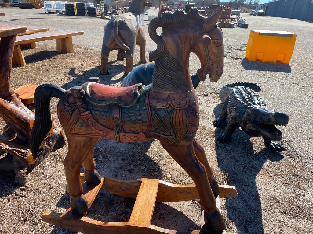 WOODEN ROCKING HORSE