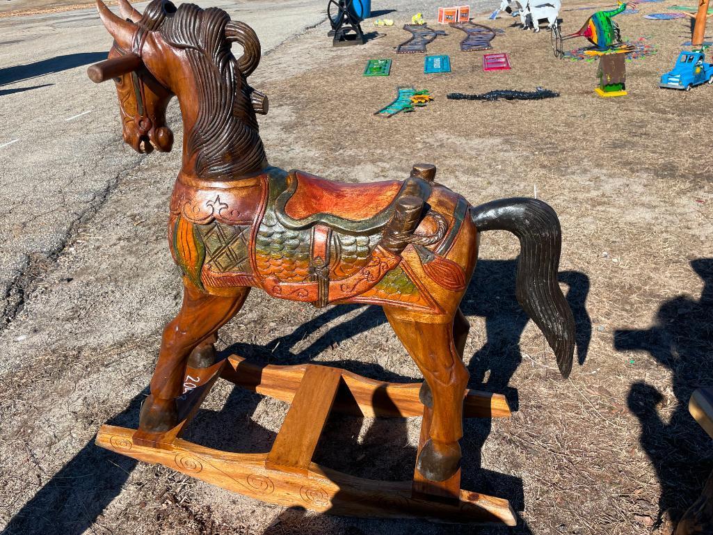 WOODEN ROCKING HORSE