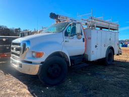 2006 FORD F750 XLT SUPER DUTY CRANE TRUCK