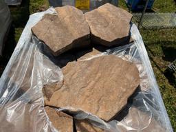 PALLET-PORTAGE 16" TAN BROWN STONE/PAVER +/-90PCS