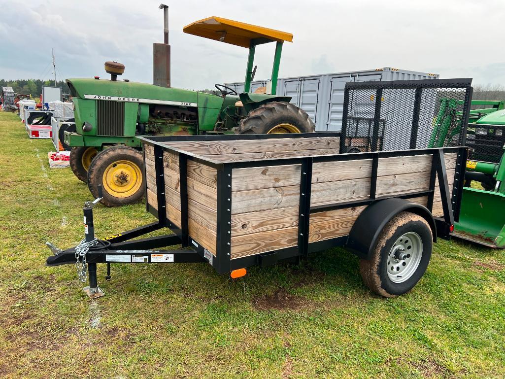 UNUSED 5'X8' TMT SINGLE AXLE TRAILER (2990LB