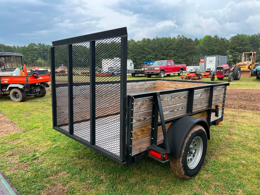 UNUSED 5'X8' TMT SINGLE AXLE TRAILER (2990LB