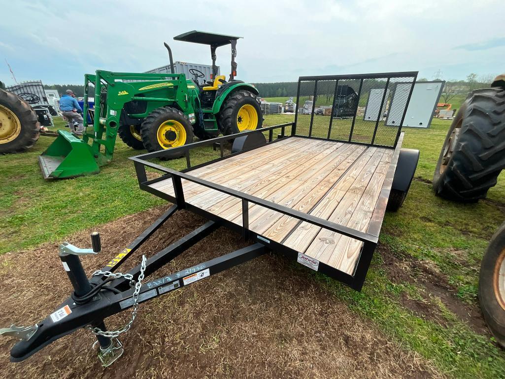 UNUSED 82"12' TMT SINGLE AXLE TRAILER (2990LB