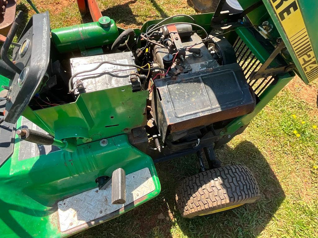 JOHN DEERE 214 RIDING MOWER W/ TILLER, 48" DECK,