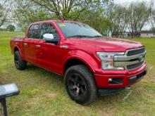 2020 FORD F150 PLATINUM PICKUP **SALVAGE TITLE, ACTUAL MILEAGE** (AT, 3.5 ECOBOOST, MILES