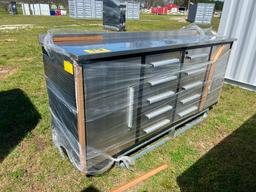 STEELMAN 7FT 10 DRAWER STAINLESS STEEL WORKBENCH