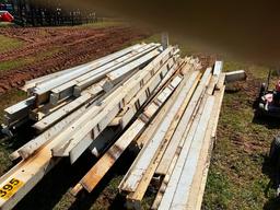 Qty-steel I-beams (12' +/-assorted Lengths,