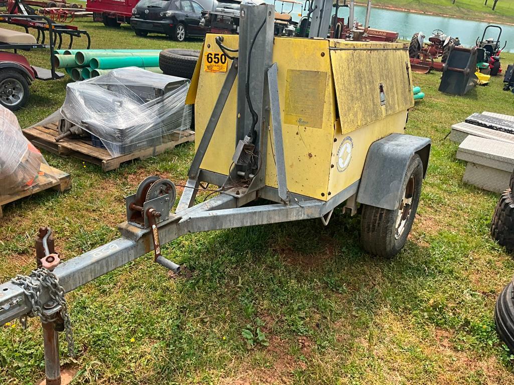 *INOP* LIGHT PLANT ON TRAILER (NO LIGHTS, MOTOR