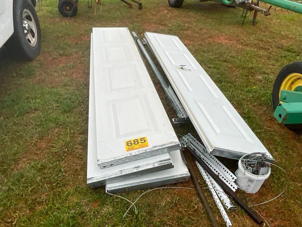 GARAGE DOOR W/TRACKS & HARDWARE (9' WIDE)