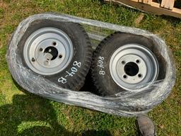 (8) UNUSED ATV WHEELS & TIRES 4.8/4:00-8