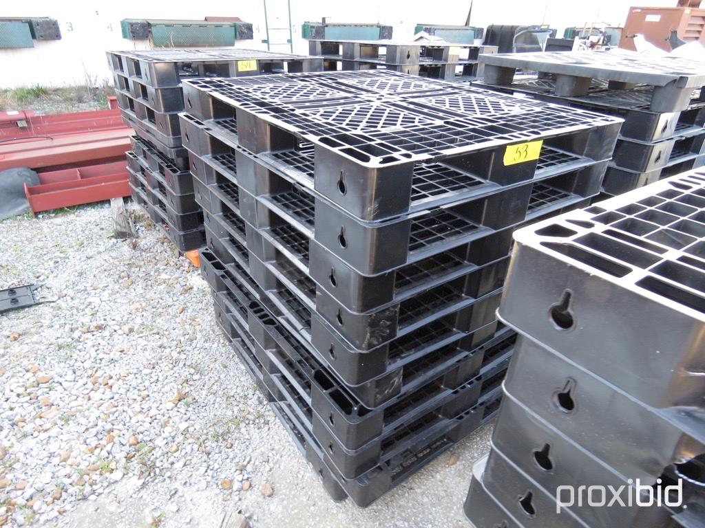 One Stack of Plastic Pallets